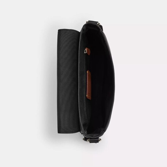 New Coach CZ399 Houston Map Bag in Signature Canvas Charcoal / Black - Picture 4 of 6